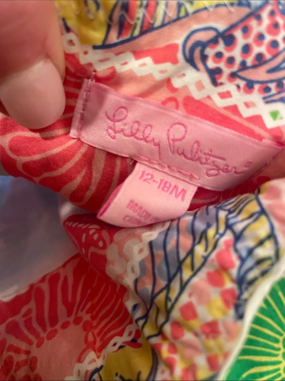 Lilly Pulitzer girls matching set sz 12-18 months